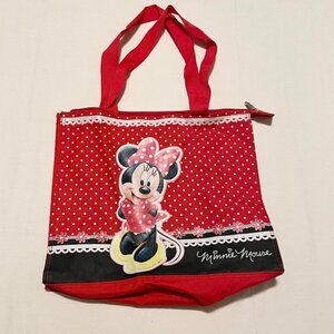 Disney Minnie Mouse Canvas Tote Bag 14.5 x 12 Inch Size